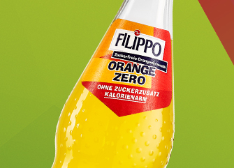 Filippo Orange 0,7-Liter-Glasflasche